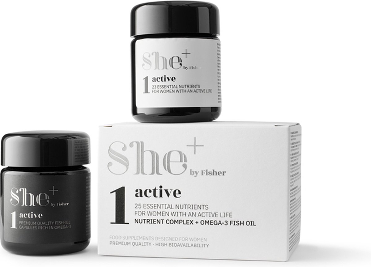 Goedkoopste SHE ACTIVE - vitamine - 30 tabletten 30 capsules - natuurlijk vitamine A D3 E K2 - folliumzuur B11 - B12