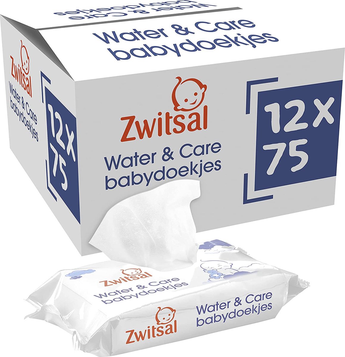 Goedkoopste Zwitsal Water & Care Babydoekjes, voor milde reiniging van de babyhuid – 900 billendoekjes – Voordeelverpakking