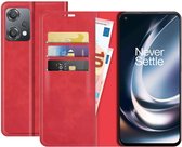 OnePlus Nord CE 2 Lite 5G Bookcase hoesje - Just in Case - Effen Rood - Kunstleer