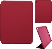 LuxeBass Apple iPad Air 4 10.9 (2020) Tri-Fold - Multi-Stand Case - Smartcase - Smart Cover - Hoesje - Beschermcase - Rood
