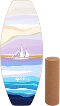 Spotbay® Pro Surfer Balance Board - Balance Board - Balance Trainer - Balance Trainer - Coussin d'équilibre - Planche de surf - Skateboard - Adultes - Bois - Fitness
