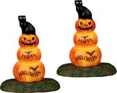 Lemax - Cat And Pumpkin, Set Of 2, B/o (4.5v) - Kersthuisjes & Kerstdorpen