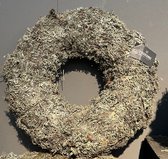 Couronne, krans, grey mos met bonsai, rond 38 cm