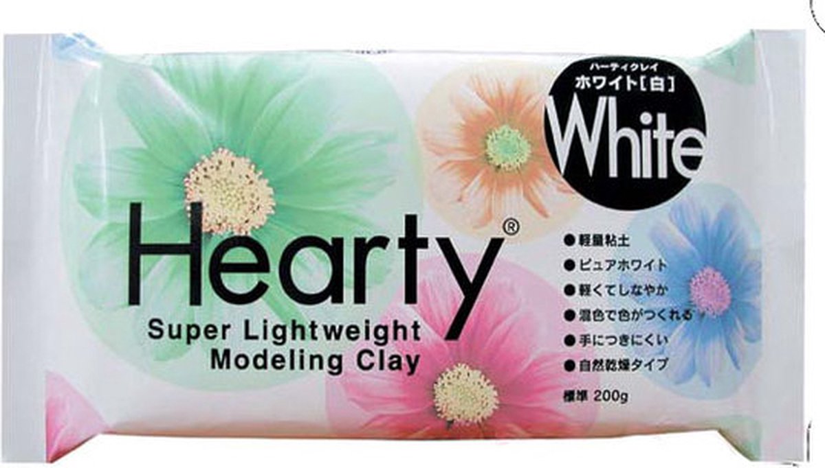 Hearty White Modeling Clay Super Lightweight | Lichtgewicht Modelleer Hobby Klei - wit - 200gr -