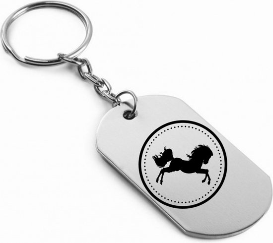 Akyol - Paarden sleutelhanger - Paarden - Paard - Paardrijden - Paarden liefhebbers - Dieren - Sleutelhanger - Cadeau - Gift