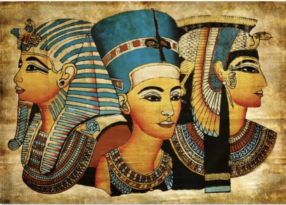 TOPMO- Egyptische Farao's - 40 x 50 CM - Diamond painting pakket - HQ Diamond Painting - VOLLEDIG dekkend - Diamant Schilderen - voor Volwassenen – ROND
