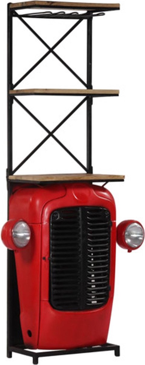 vidaXL - Wijnkast - tractor - 49x31x172 - cm - massief - mangohout