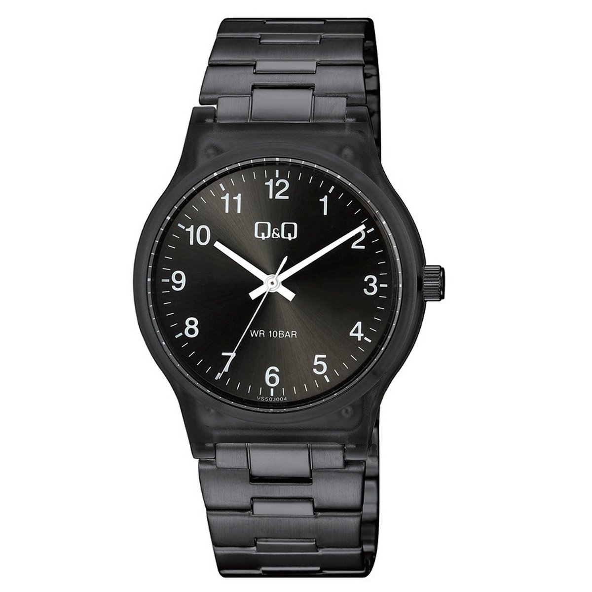 Heren horloge QQ VS50J0004Y Zwart-zilverkleurig