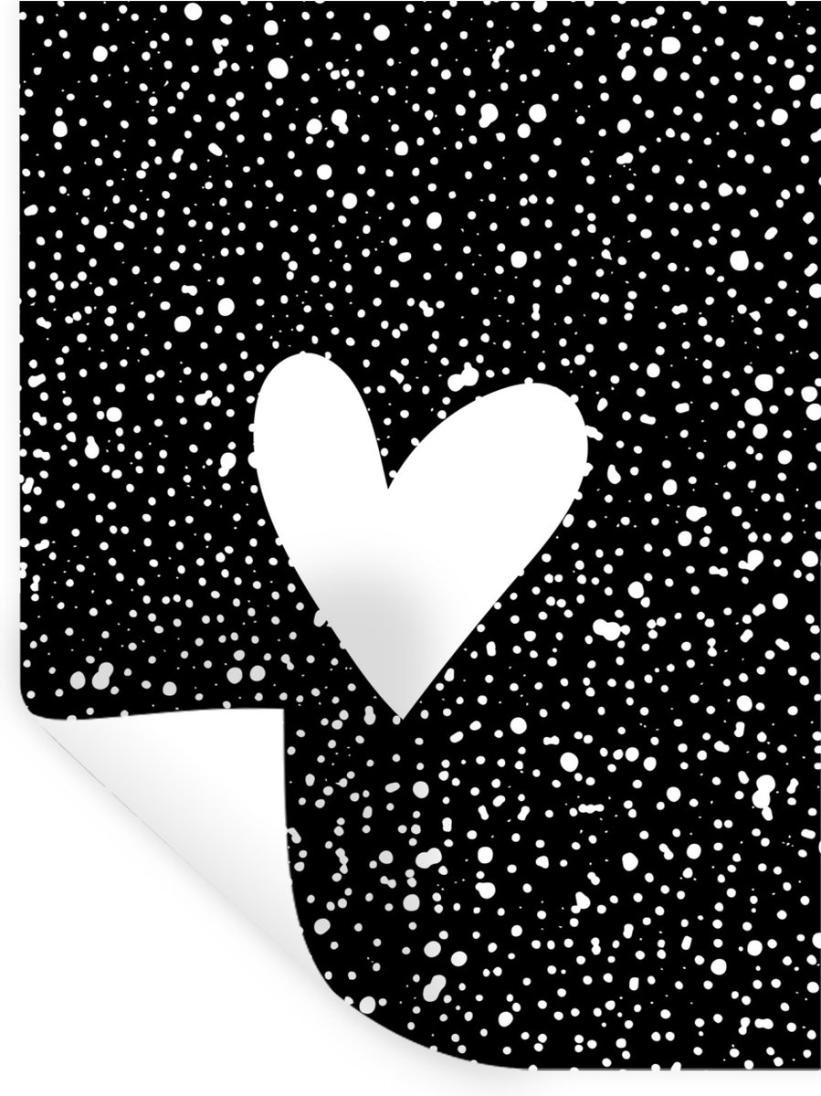 Muurstickers - Sticker Folie - Design - Liefde - Hartje - 120x160 cm - Plakfolie - Muursti