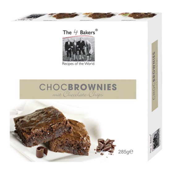 The 4 Bakers Chocolate Brownies met chocoladeschilfers en
