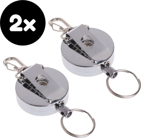 Porte Clef Retractable, Mousqueton avec Enrouleur Rétractable avec Câble  Acier, Porte-Clé Rétractable Mousqueton Clip Clé Rétractable pour Pantalon  et Ceinture (4) : : Mode