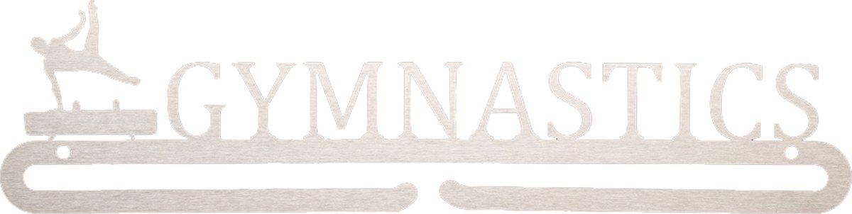 Gymnastics Man Medaillehanger RVS (35cm breed) - Nederlands product - incl. cadeauverpakking - sportcadeau - topkado - medalhanger - medailles - turnen - gymnastiek - kinderverjaardag - kinderkamer