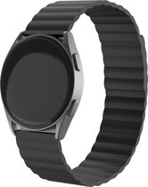 Magnetisch siliconen bandje geschikt voor Huawei Watch GT / GT 2 42mm / Huawei Watch GT 3 42mm / Huawei Watch GT 3 Pro 43mm bandje siliconen zwart