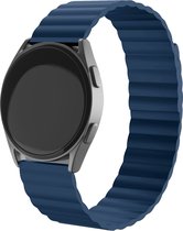 Magnetisch siliconen bandje geschikt voor Huawei Watch GT / GT 2 42mm / Huawei Watch GT 3 42mm / Huawei Watch GT 3 Pro 43mm bandje siliconen blauw