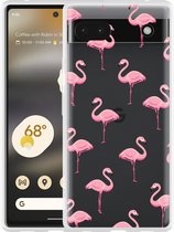 Google Pixel 6a Hoesje Flamingo - Designed by Cazy