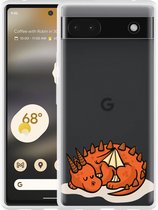Google Pixel 6a Hoesje Sleeping Dragon - Designed by Cazy