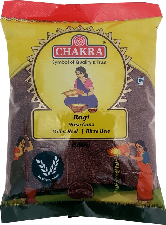 Chakra - Vingergierst - Ragi - Finger Millet - 3x 500 g