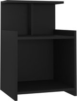 vidaXL Nachtkastje 40x35x60 cm spaanplaat zwart
