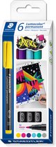 STAEDTLER Lumocolor permanent pen M 317 - etui met 6 kleuren