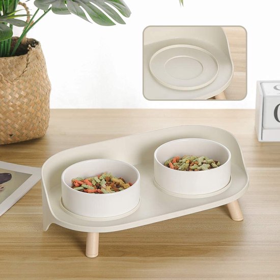 Polaza® Dubbele Voerbak Hond - Voerbak Hond - Voerbak Kat - Voerbak Hond Met Standaard - Voerbak Hond Dubbel
