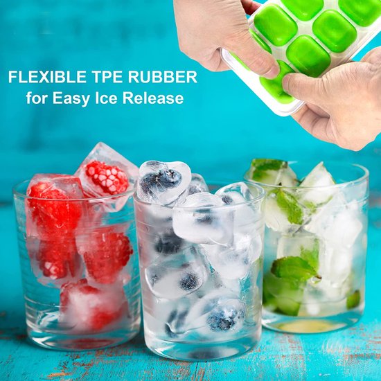 Siliconen IJsblokjesvorm Met DekselIJsvormpjes Maker IJsklontjes vorm Ice Cube...