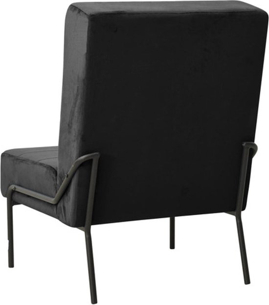 vidaXL Fauteuil relax 65x79x87 cm Velours Noir - Fauteuil relax - Fauteuils relax - Fauteuil - Fauteuils
