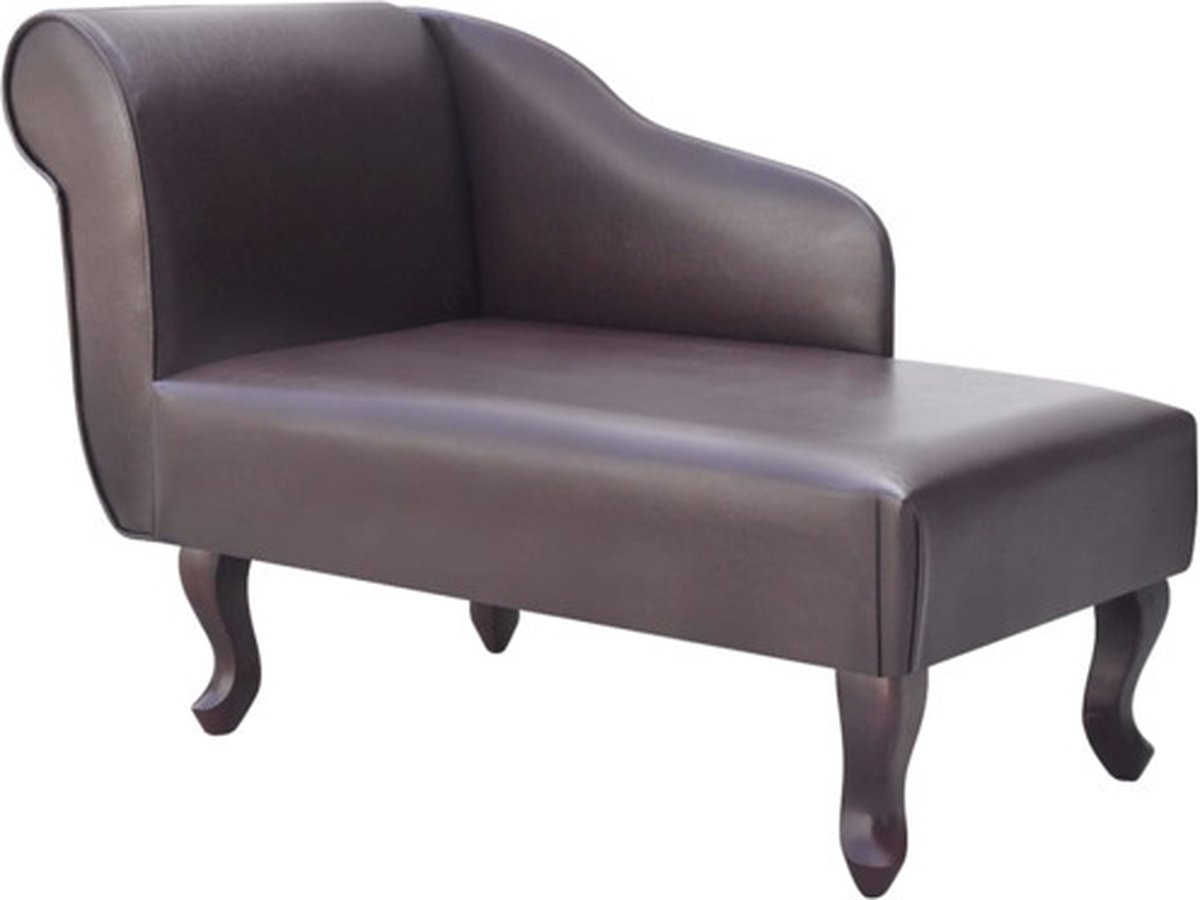 vidaXL - Chaise - longue - kunstleer - bruin