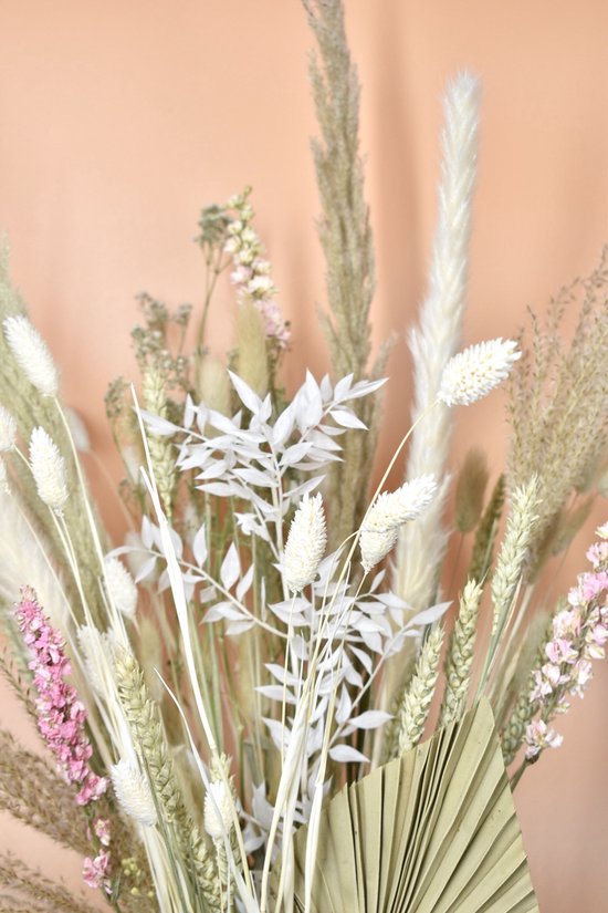 Bouquet de Fleurs séchées 70 cm| Blanc | Fleurs séchées | Fleurs séchées