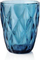 Affekdesign - Elise Set van 6 glazen met reliëf - 250 ml - blauw