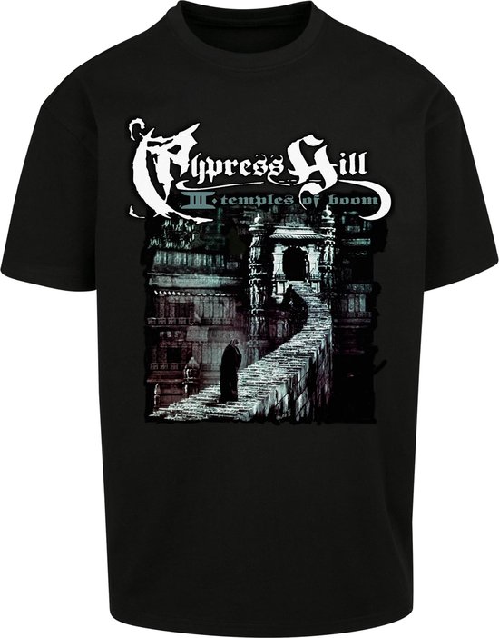 Foto: Oversized heren mannen t shirt dikke stof streetwear urban modern hiphop oldschool cypress hill temples of boom album cover t shirt