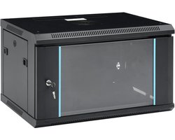 vidaXL – Netwerkkast – voor – aan – de – muur – 6U – 19″ – IP20 – 600x450x350 – mm