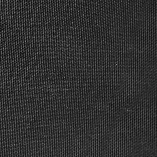 Detail van antracietkleurige stof met fijne ribbelstructuur.