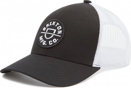 Brixton Pet - Crest X MP Trucker Hat - Black - One Size - Trucker Cap - Pet Heren - Petten - Caps