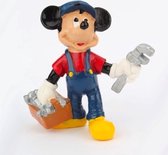 Mickey Mouse loodgieter - Disney speelfiguur - taartdecoratie - Bullyland - 8cm