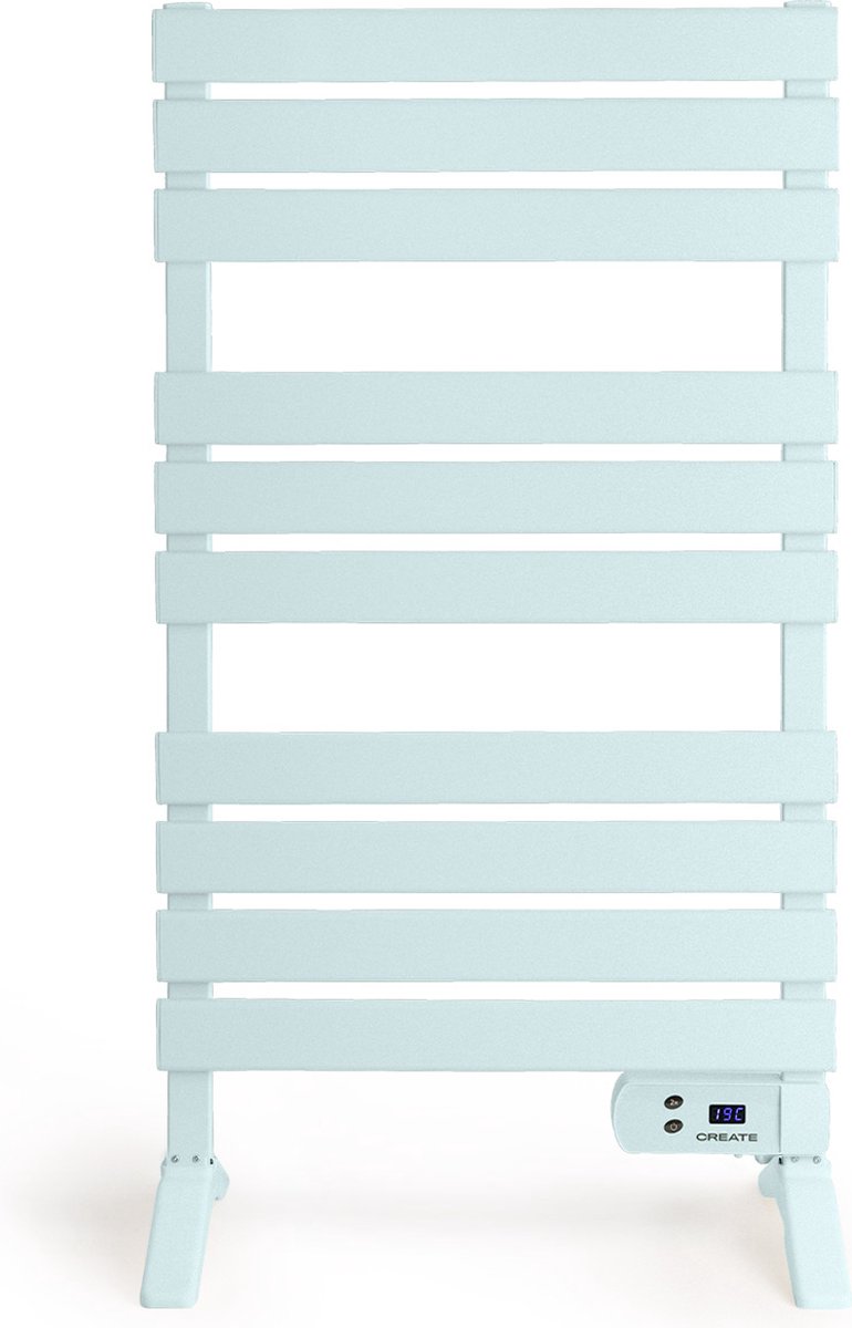 CREATE WARM TOWEL 500W - Elektrische handdoekhouder voor op de vloer of aan de muur- Pastel blauw