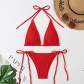 Bikini 2 Pièces - Rouge Wavy - Set Bikini - Été 2022 - Taille L