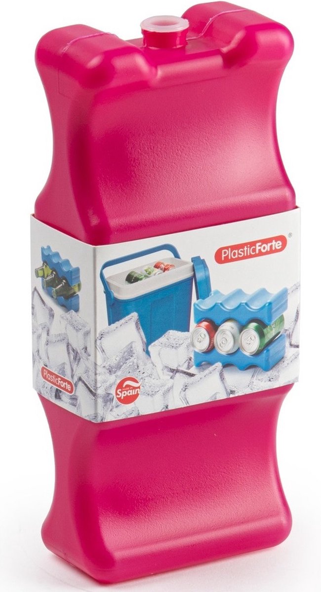 Plasticforte Koelelementen voor blikjes - 22 x 9 cm - roze - blikken koelelement - kunststof van PlasticForte — afbeelding 2