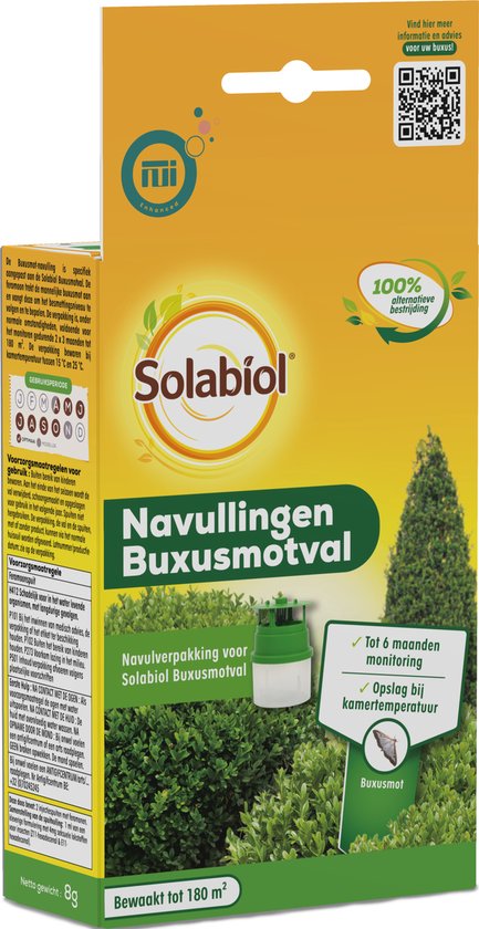 Solabiol Buxatrap Buxusval Navulling - 2 Stuks - Buxusmot Bestrijden - Voldoende voor 3 Maanden - Voor 180m² - Solabiol