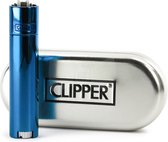 Clipper Metalen Aansteker Met Opbergdoosje Deep Blue