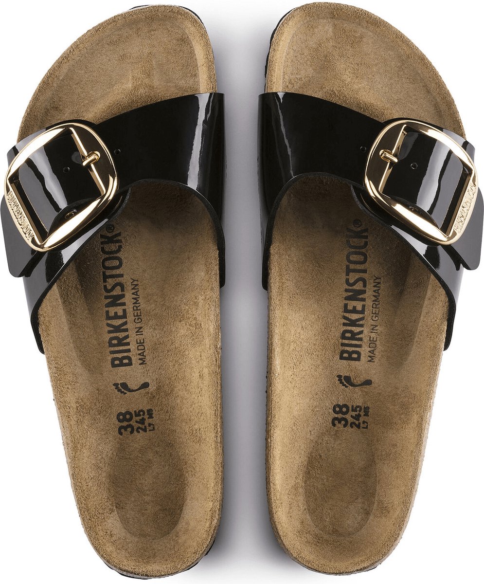 Birkenstock Slipper Madrid Big Buckle 1019965 Zwart Lak Normaal | bol.com