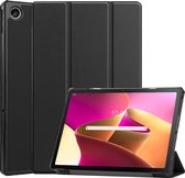Hoes Geschikt voor Lenovo Tab M10 Plus 3rd Gen Hoes Luxe Hoesje Book Case - Hoesje Geschikt voor Lenovo Tab M10 Plus (3e Gen) Hoes Cover - Zwart