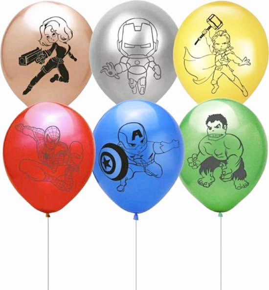 Avengers-hulk-spiderman-Latex-Ballon-12-Stuks-Thema-Verjaardag