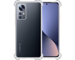 Hoesje - Geschikt voor Xiaomi 12 Pro - Sterk & Shockproof - Siliconen Shock Case - Hoes Cover - Telefoonhoes - Transparant