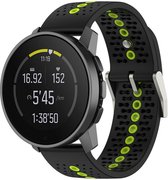 Siliconen Smartwatch bandje Geschikt voor Suunto 9 Peak siliconen bandje - geschikt voor Suunto 9 Peak (Pro) / Suunto 5 Peak / Suunto Race / Suunto Vertical - zwart/geel - Strap-it Horlogeband / Polsband / Armband