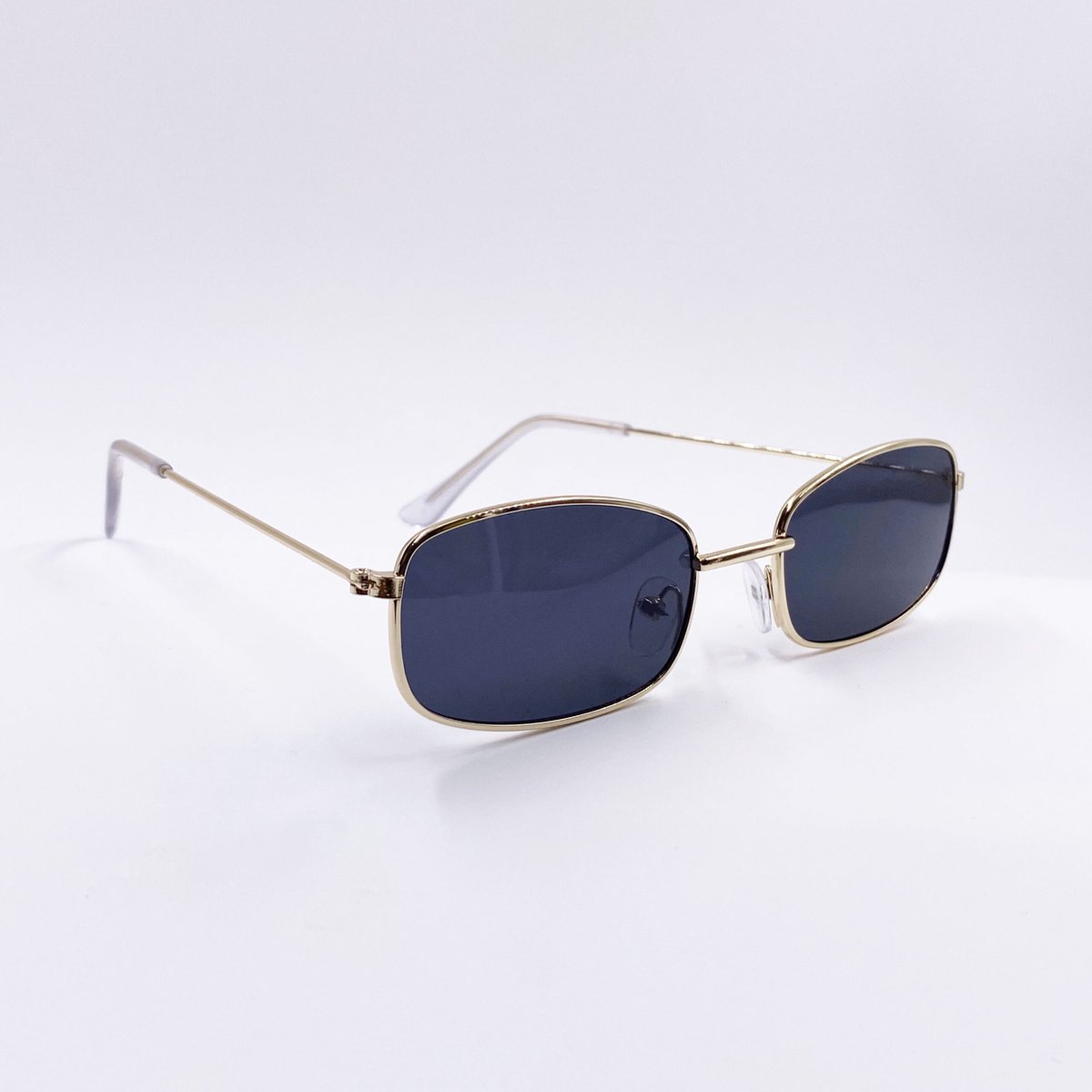 Retro Glasses - festivalbril - zonnebril - feestbril - festival spacebril - festivalzonnebril | Zwart / Goud | PartyGlasses