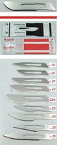 Scalpel mesje - Bistouri - nr 21 - niet steriel - carbon steel - 100 st. (slot 4)