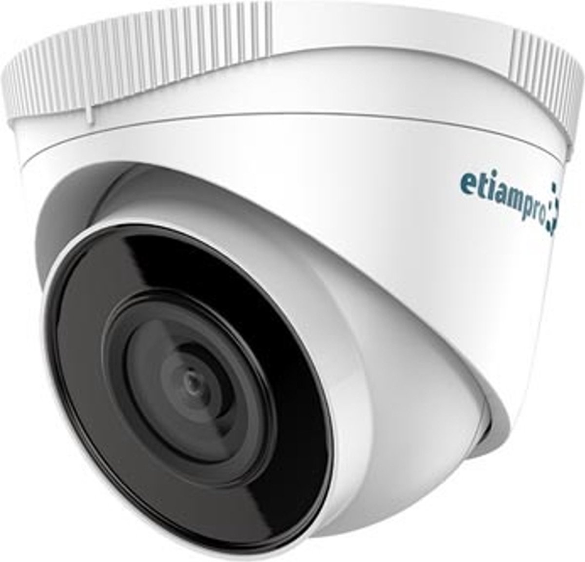 EtiamPro Dome IP-netwerkcamera, bewakingscamera, 4 MP, IR-leds, nachtzicht 30 m, vaste lens, WDR-technologie, PoE-functie, app Guarding Vision, voor binnen en buiten, wit