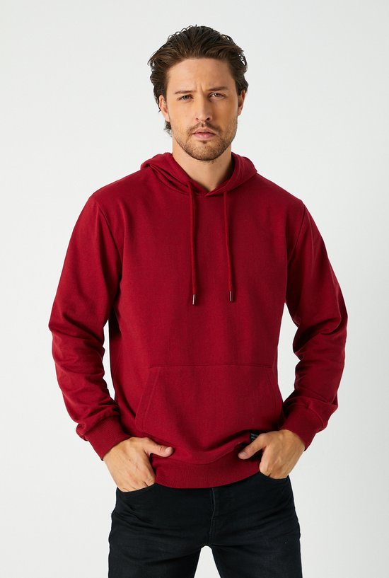 Sweat à capuche Comeor homme - Rouge - Fin - XXL