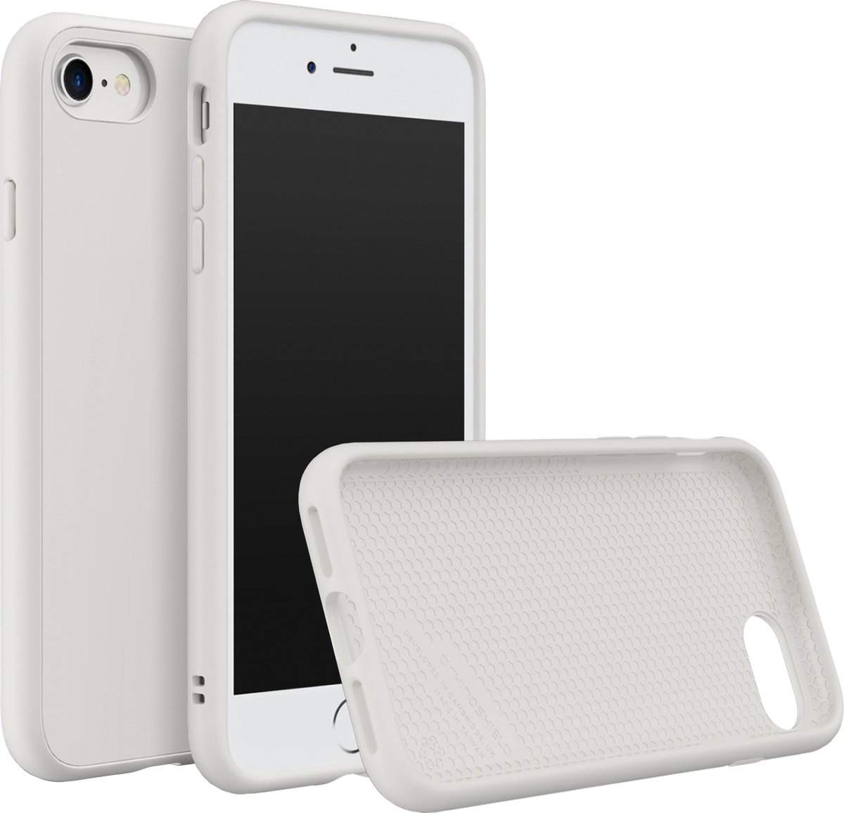 Apple iPhone SE (2022) Hoesje - Rhinoshield - SolidSuit Serie - Hard Kunststof Backcover - Wit - Hoesje Geschikt Voor Apple iPhone SE (2022)
