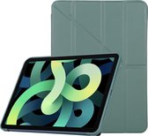 Mobigear - Tablethoes geschikt voor Apple iPad Air 5 (2022) Hoes | Mobigear Origami Bookcase - Groen